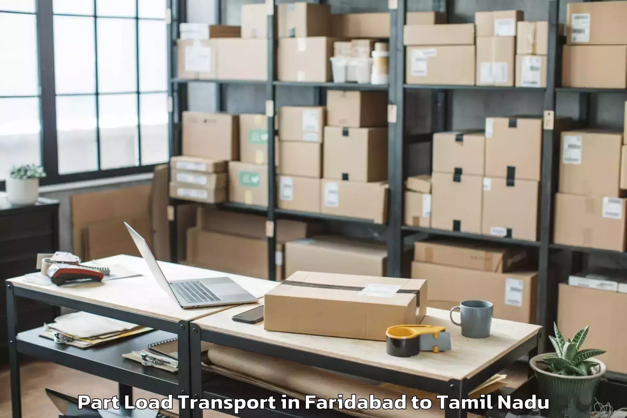 Professional Faridabad to Tisaiyanvilai Part Load Transport